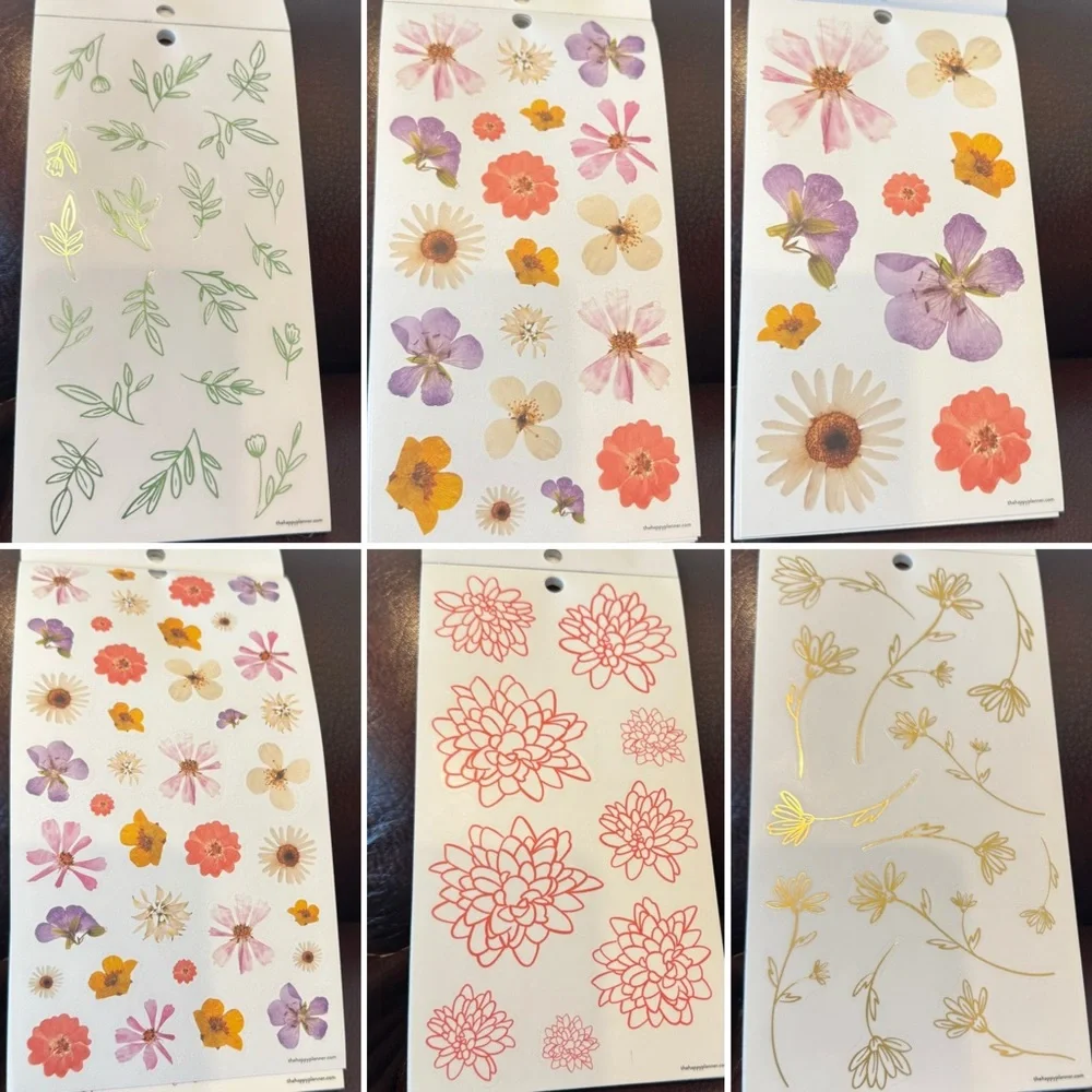Sophisticated Florals & Pressed Florals Sticker Books by the Happy Planner